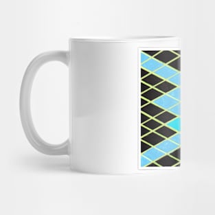 Inverted Blue Pink Black Geometric Abstract Acrylic Painting Mug